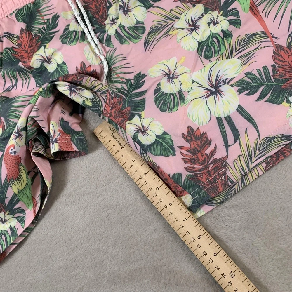 Goodfellow & Co Swim Trunks Mens 2XL Parrot Floral Stretch 7